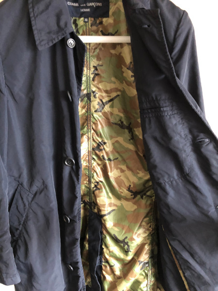 SALE】COMME des GARCONS HOMME パッカリング ナイロン 製品染 コート
