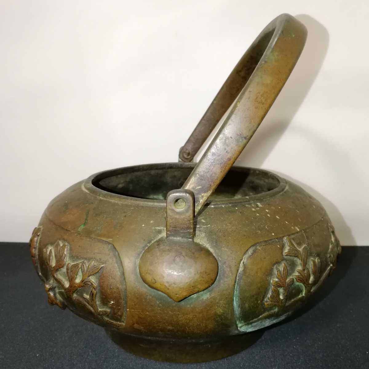 工芸品 旧家収蔵 時代物 中国古玩 紫 手炉 置物 古美術品