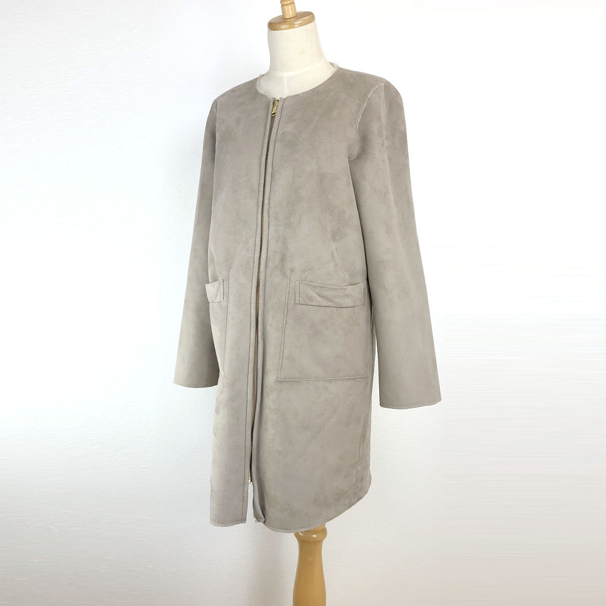 セール】Jewel Changes フェイクムートンノーカラーコート  