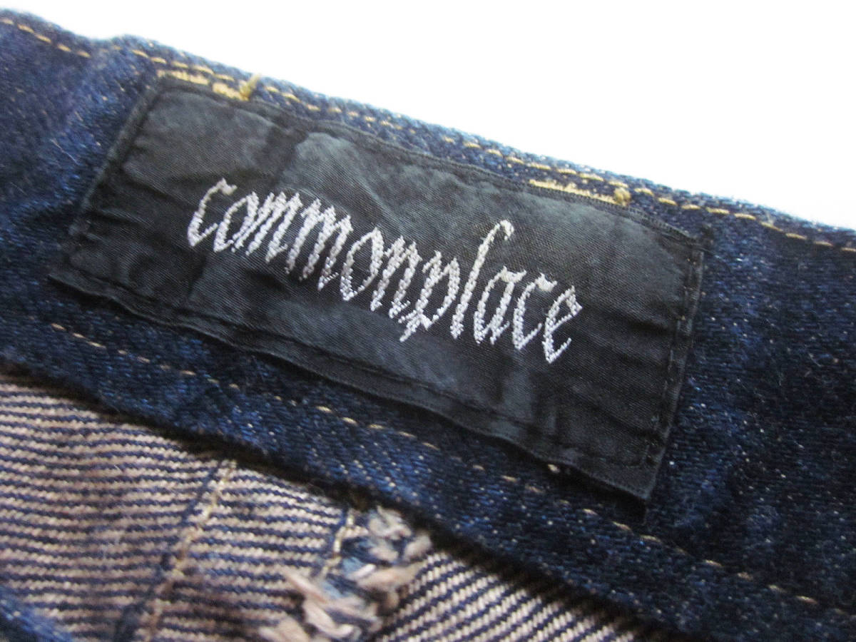 【低価,送料無料】 送料無料!! 濃紺 commonplace コモンプレイス 6P 赤耳 セルヴィッジ ワーク デニム ジーンズ 31 W約79CM 日本製 倉敷 児島