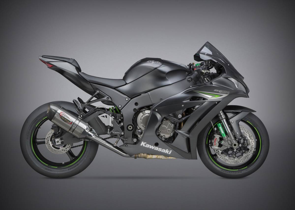 【最終値下_新品_送料無料】USヨシムラ ZX-10R/RR 2016-20年 RACE ALPHA STAINLESS 3/4 EXHAUST MUFFLER 141824M520 KAWASAKI