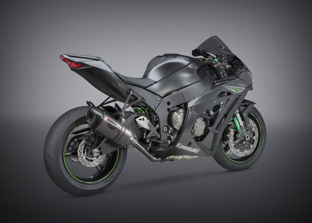 【最終値下_新品_送料無料】USヨシムラ ZX-10R/RR 2016-20年 RACE ALPHA STAINLESS 3/4 EXHAUST MUFFLER 141824M520 KAWASAKI