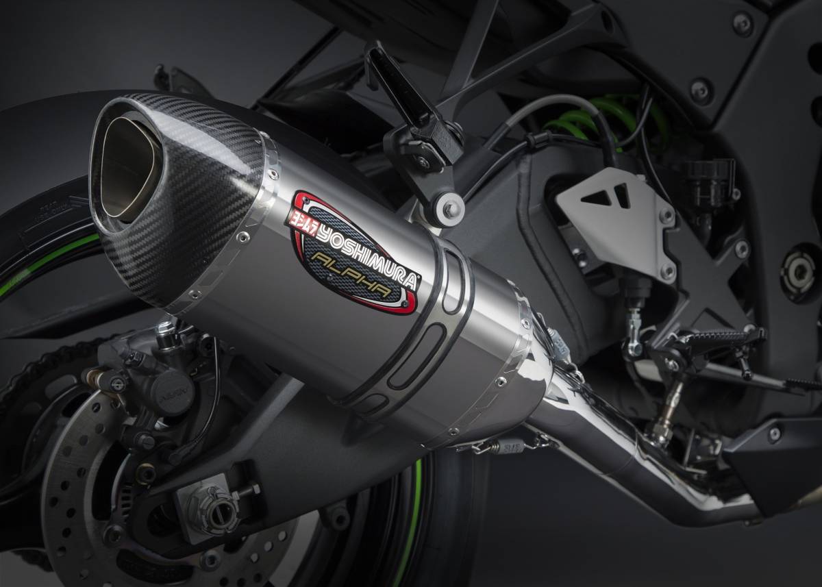 【最終値下_新品_送料無料】USヨシムラ ZX-10R/RR 2016-20年 RACE ALPHA STAINLESS 3/4 EXHAUST MUFFLER 141824M520 KAWASAKI