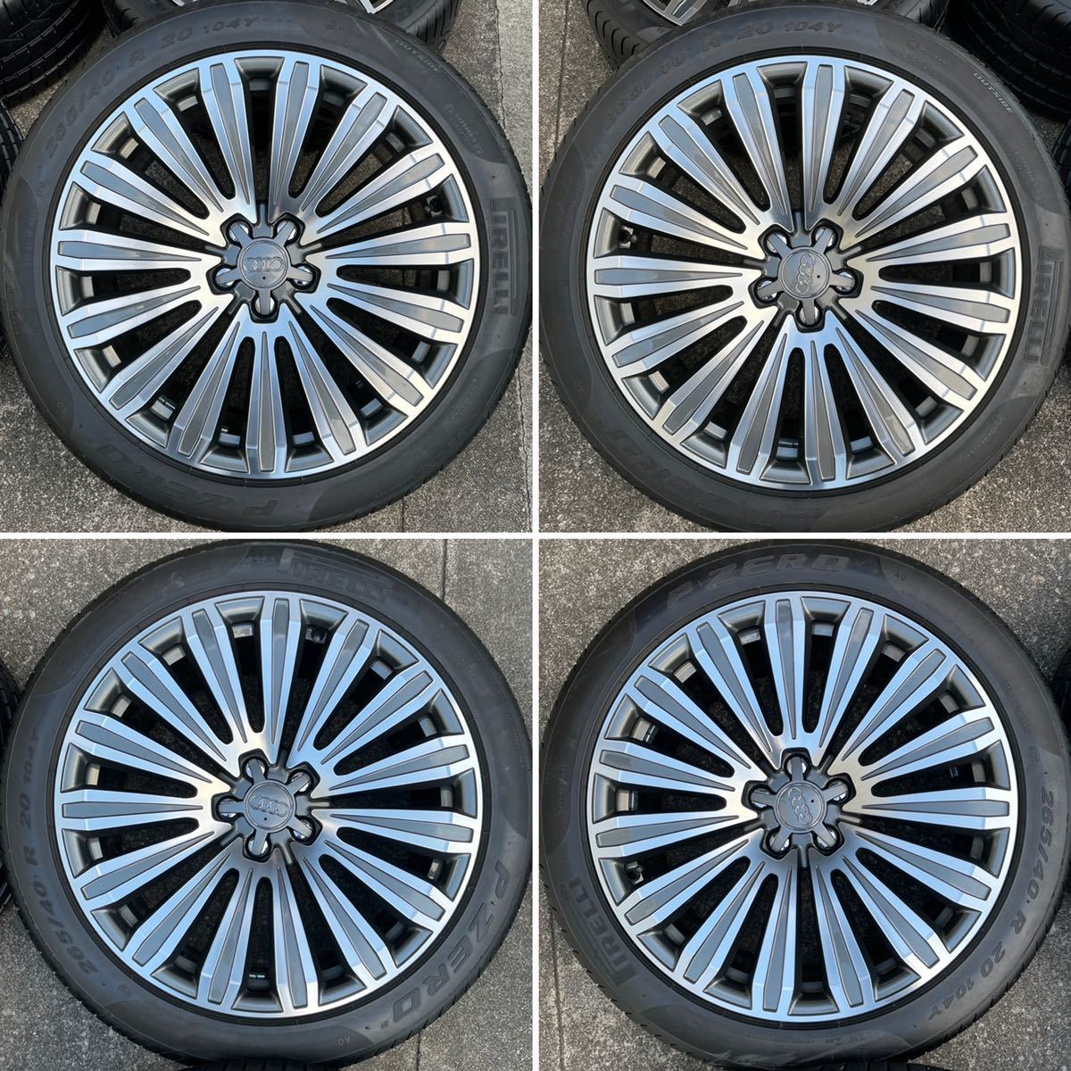 アウディ 純正 A7 A6 4H S6 20インチホイール4本セットA0タイヤ アウディ 純正 A7 A6 4H S6 20インチホイール4本セットA0タイヤ