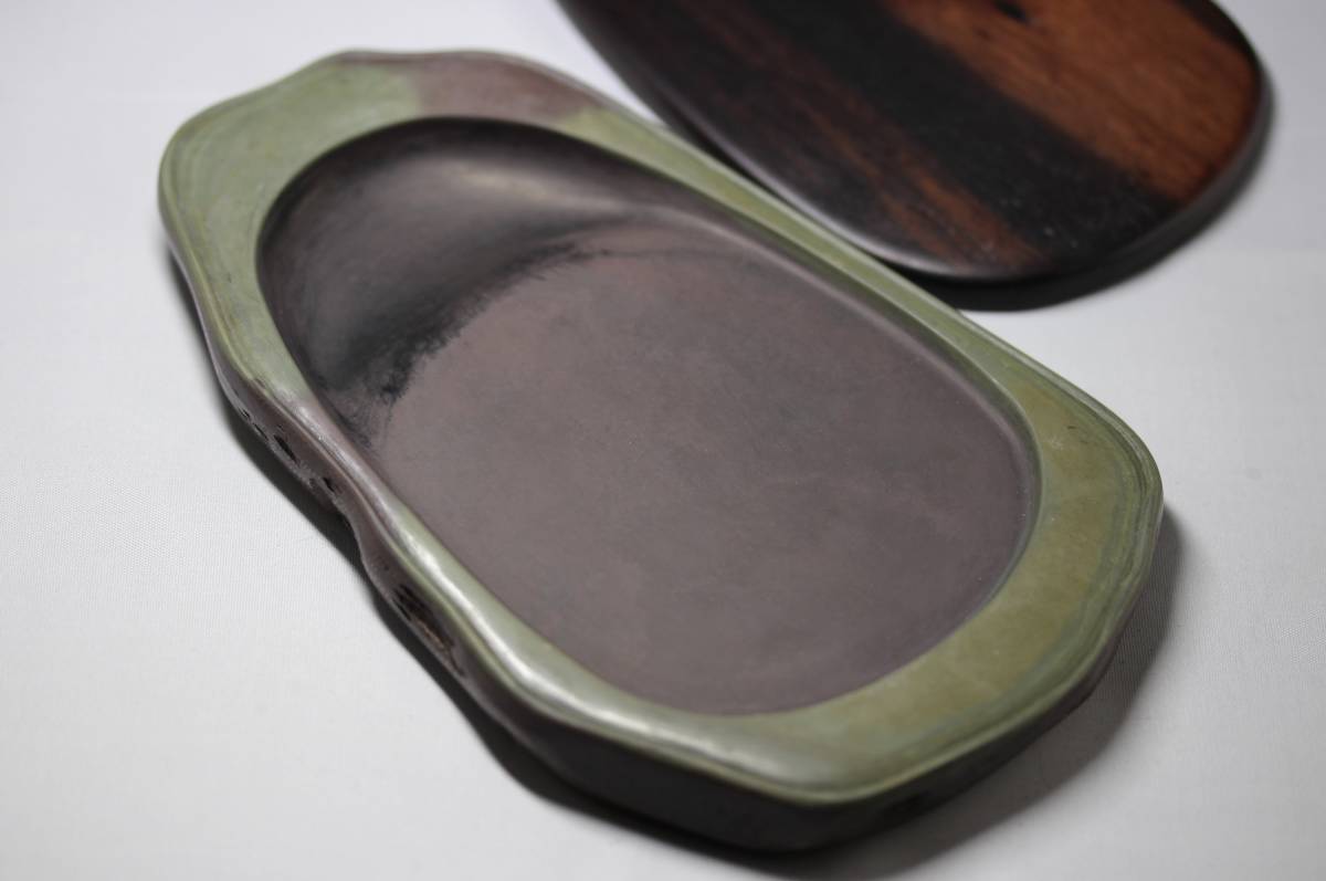 限定セール，人気 玄清堂 朝鮮硯 渭原石 天成硯 玉泉作 硯19.4&times;11.8&times;1.9cm 縞黒檀硯蓋 文房四宝(その他)｜売買されたオークション情報、yahooの商品情報をアーカイブ公開 - オークファン その他