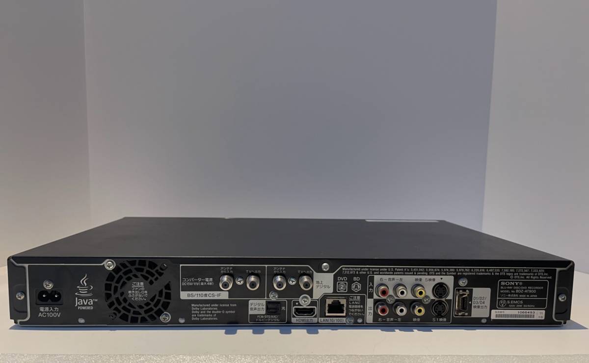 1TB SONY ソニー ブルーレイレコーダー BDZ-AT900 2チューナー - 0