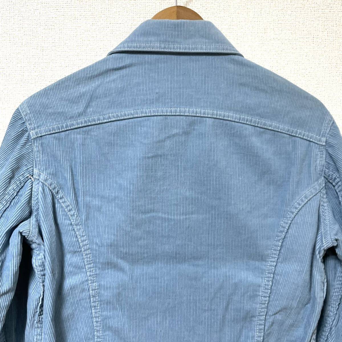 ○リー コーデュロイ ジャケット 水色 Lee 70s 80s USA製 ヴィンテージ 
