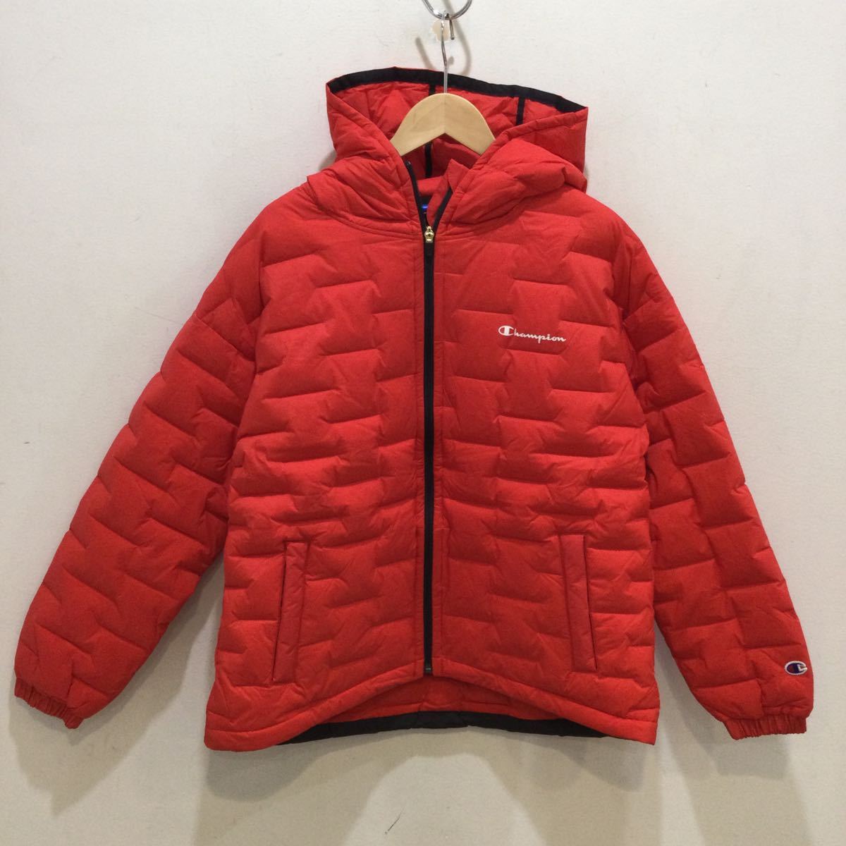 Champion チャンピオン ダウンジャケット オレンジ レッド サイズL 