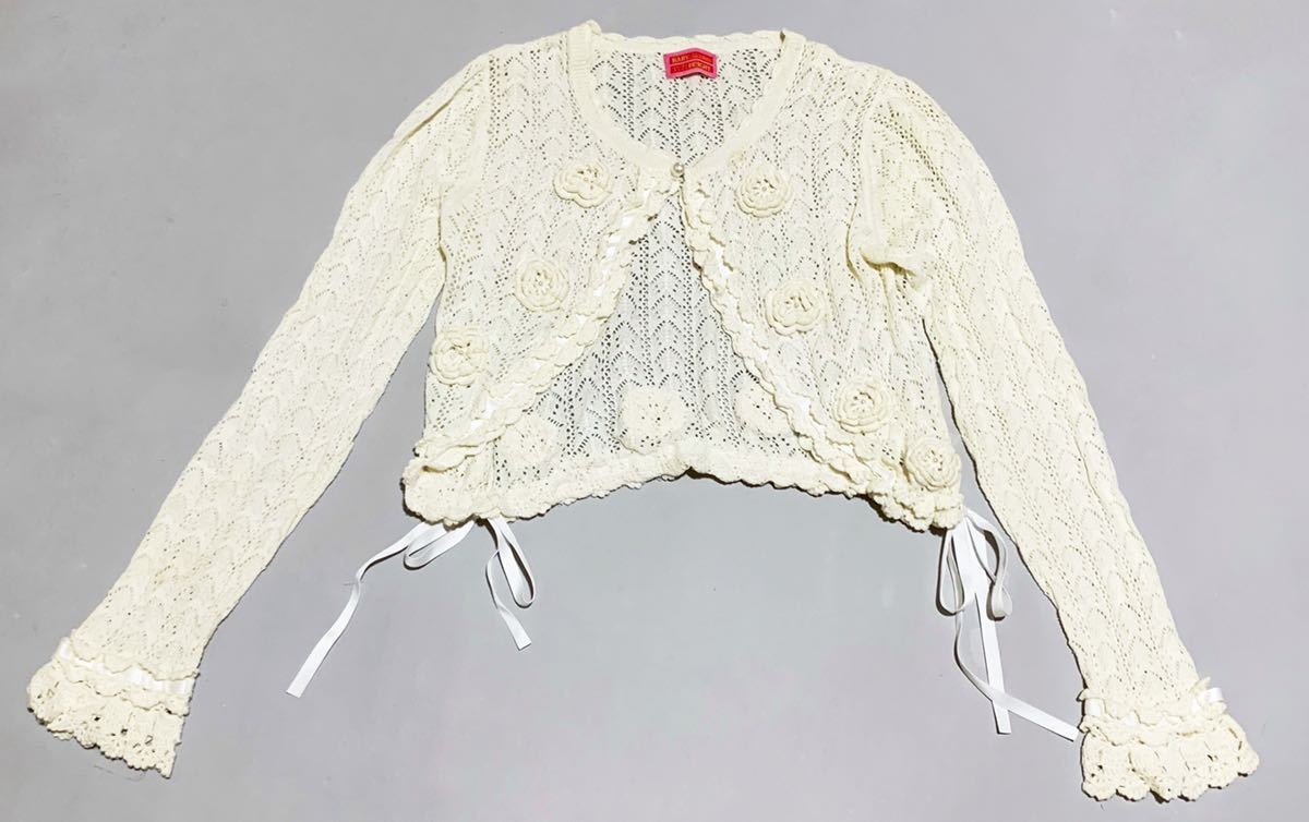 BABY,THE STARS SHINE BRIGHT☆薔薇モチーフサイドリボンニットボレロ  