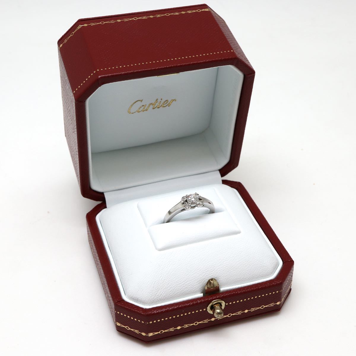 Cartier(カルティエ )】天然ダイヤモンドリング 0.24ct Pt950 4.8g 9.5 