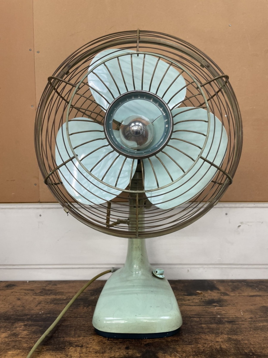 三菱 レトロ扇風機 3枚羽根アンティーク 2025，爆買い 【10-118】A.C. ELECTRIC FAN 扇風機 3枚羽 金属台座