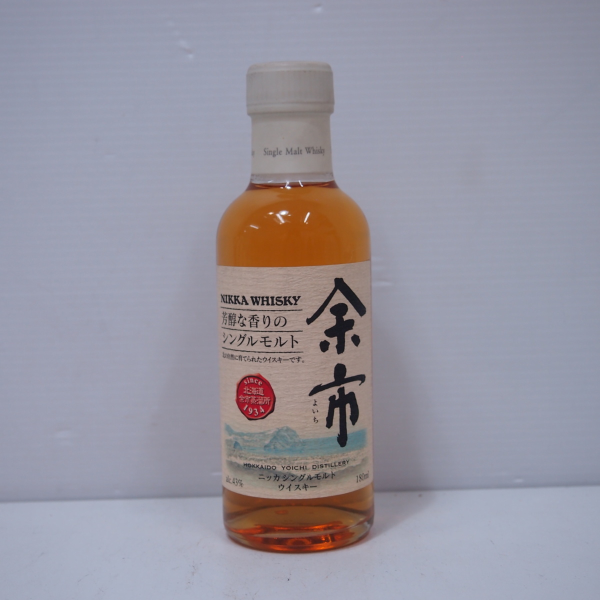 古酒 ニッカウヰスキーシングルモルト余市180ml 43% 旧ラベル 3本セット