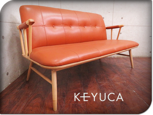 □展示品□KEYUCA/ケユカ□高級□北欧スタイル□Mei/メイ□総革
