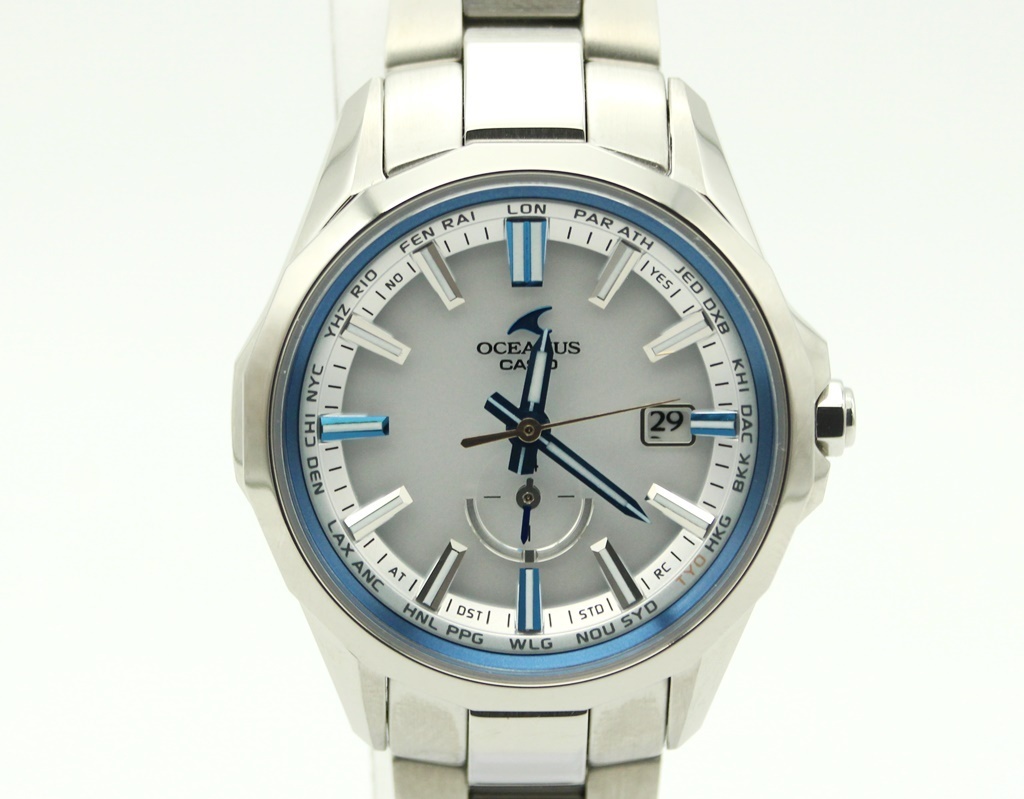 1円【中古】CASIO カシオ OCEANUS オシアナス OCW-S350 マンタ 電波ソーラー タフソーラー レディース腕時計　z_w