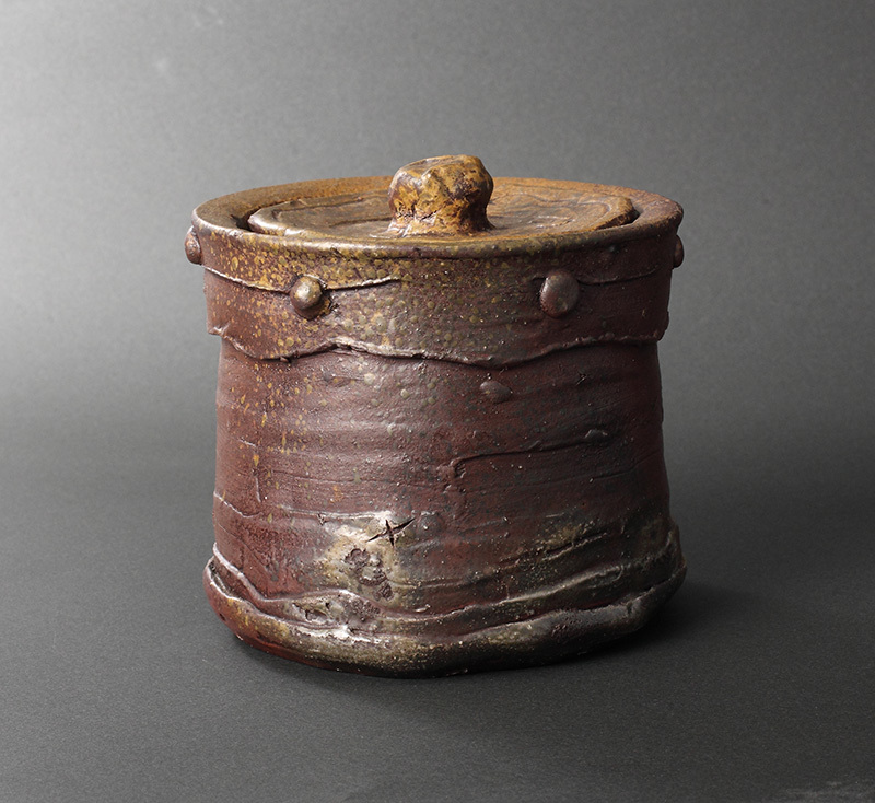 e1862 古備前 水指 桃山時代 木箱入り 備前焼 茶道具