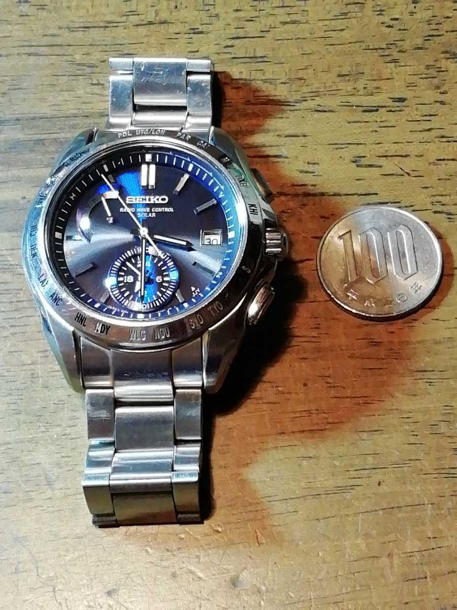 美品 セイコー ブライツ 電波ソーラー 7B24-0AW0 スターティング