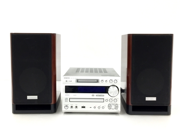 【美品】ONKYO FR-N9FX CD/MDコンポ スピーカー付 ONKYO FR-N9FX D-N9FX コンポ スピーカー CD MD 音響機材 リモコン付
