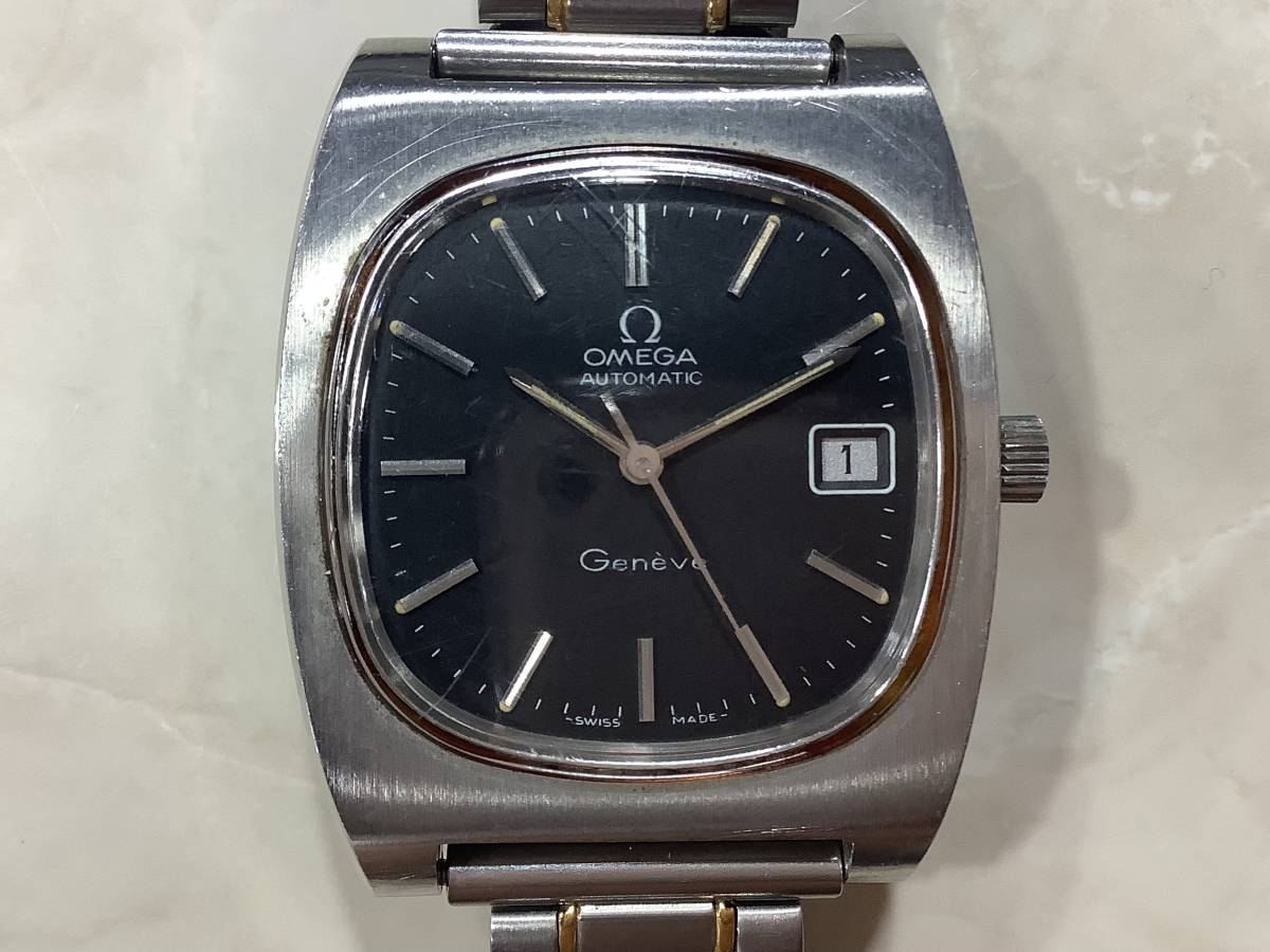 オメガ ジュネーブ OMEGA デイト Geneve 稼働品 1円スタート 1円 手