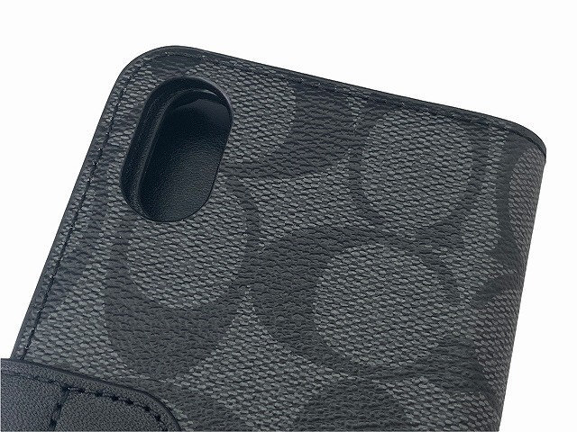 COACH】コーチ シグネチャー iPhoneX/XS 手帳型ケース COACH】コーチ