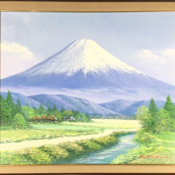 HOT，お得 真作保証□油彩□川島孝之□「富士」□壮大・心