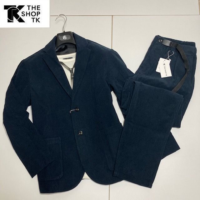 【全国無料，セール】 THE SHOP TK タケオキクチ セットアップ L テックコールジャケット＆テックコールパンツ コーディロイスーツ ネイビー(Lサイズ)｜売買されたオークション情報、yahooの商品情報をアーカイブ公 Lサイズ