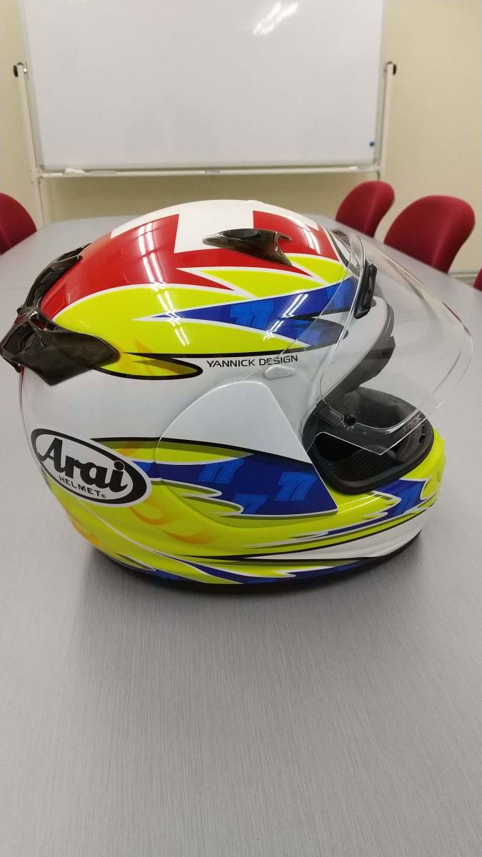 ★美品　Arai　アライ　ヘルメット　QUANTUM-J AEGERTER　Mサイズ（57-58cm）　フルフェイス　オンロード_3