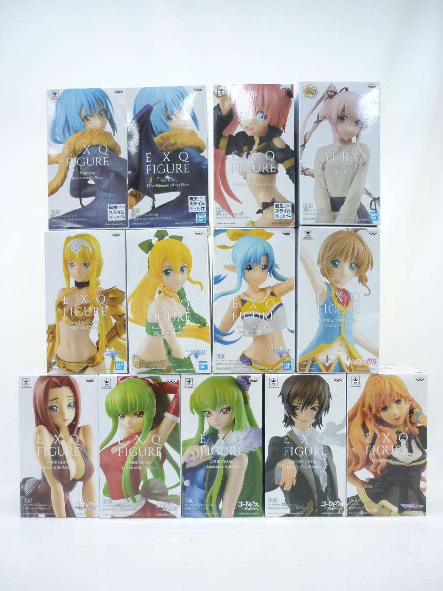 EXQフィギュア 13体セット 転スラ/コードギアス/ソードアート・オンライン 他 未開封 中古 菅66
