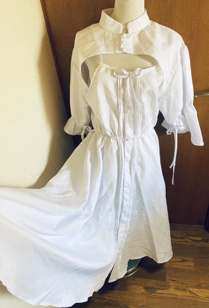ヨスガノソラ 春日野穹 私服白ロリワンピースドレス コスプレ衣装セット 業者製サークル製 アニメゲーム 空