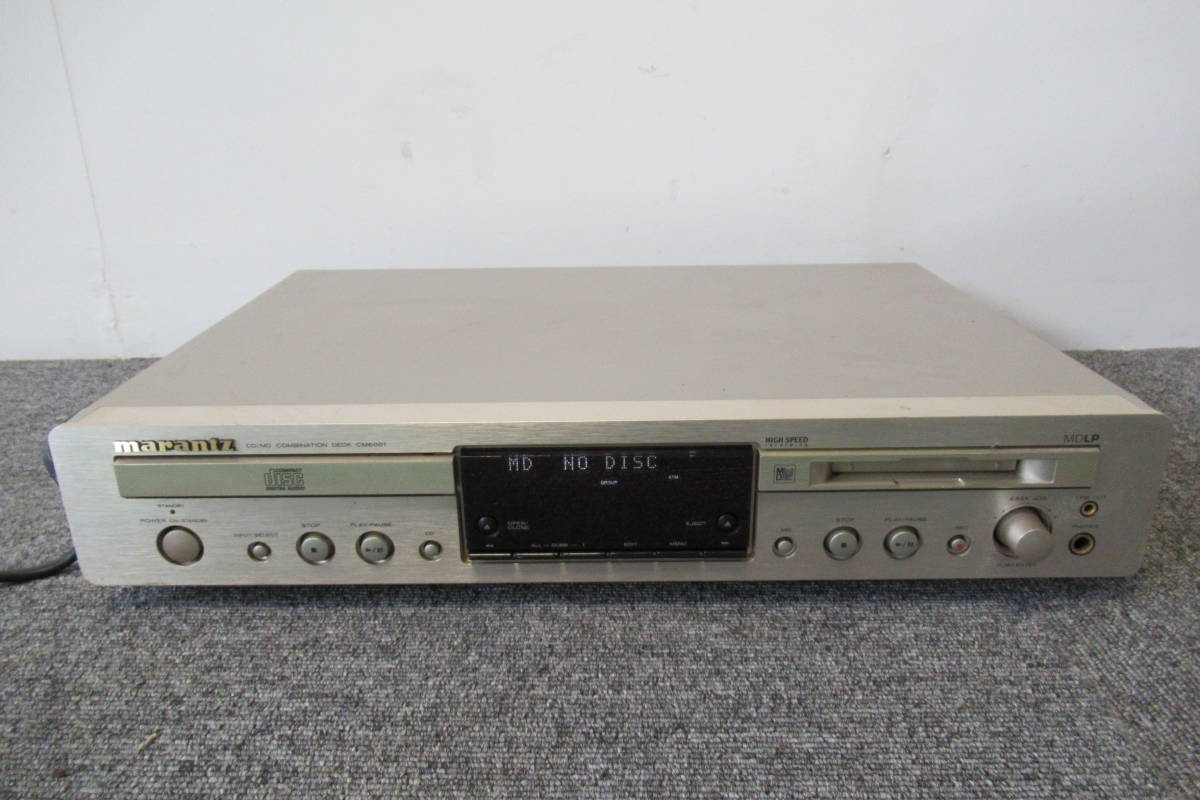 M154棚6　marantz★マランツ　【CM6001】　CD/MDデッキ　2007年製