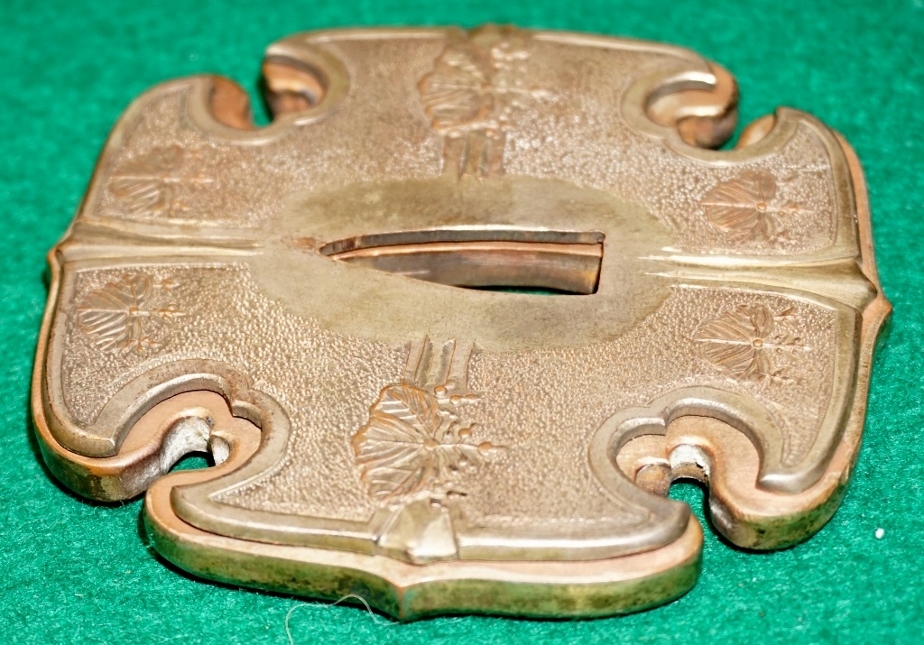 唐様大刀 水龍剣 刀鍔 目貫 縁頭 切羽 鐺 柄鞘一式金具 銅製 TATI17 唐