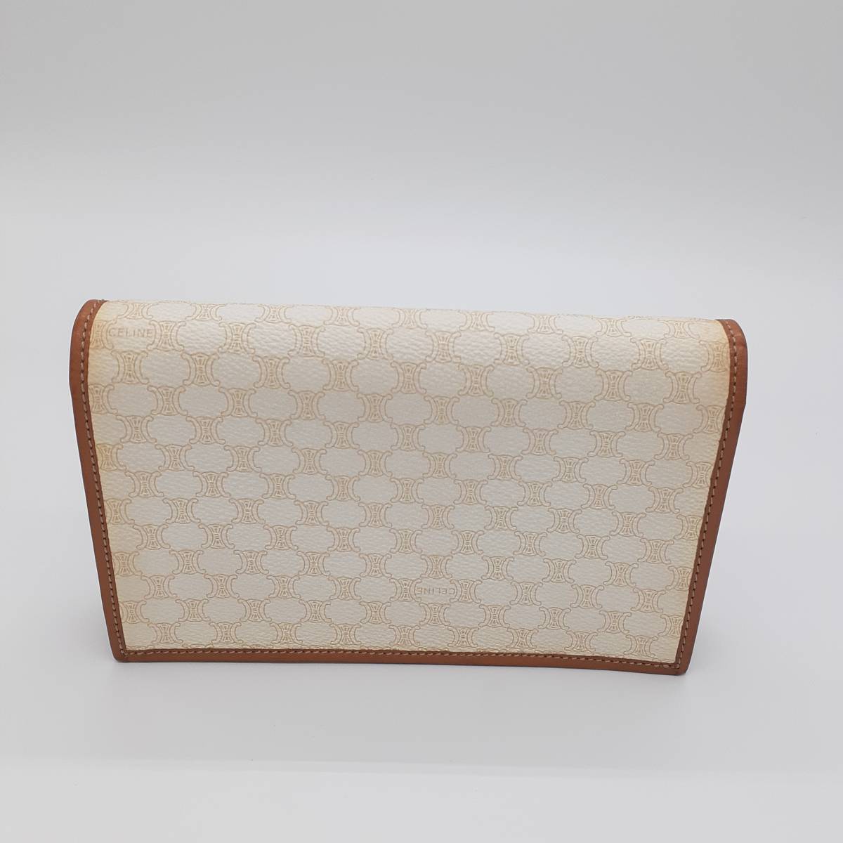 □オールドセリーヌ CELINE マカダム柄 2Way ポーチ ショルダーバッグ 