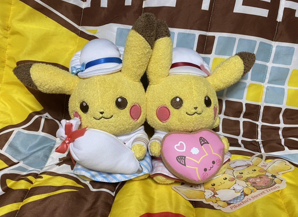 ポケモンセンター ぬいぐるみ Pikachu's Sweet *2セット Sweet Pikachu's Treats Pokemon Center Pikachu Plush Original Pair