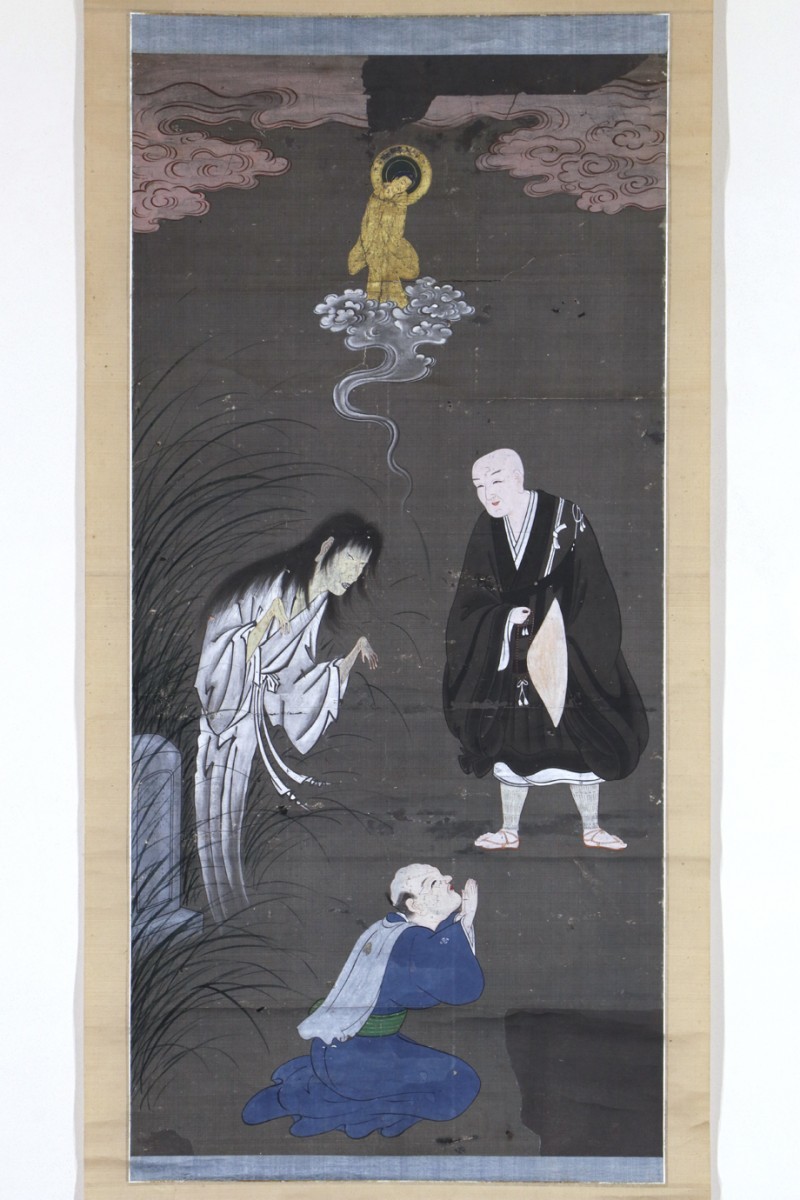 掛軸「江戸期 蓮如幽霊図」蓮如上人 怪異 幽霊画 絵画(掛軸)｜売買され