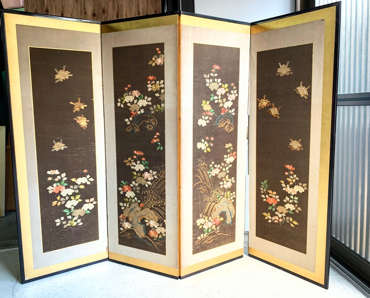 風炉先屏風　屏風　衝立　木製　茶道具　松透かし　金銀散らし　紙箱 風炉先屏風 屏風 衝立 木製 茶道具 松透かし 金銀散らし 紙箱 【公式通販】
