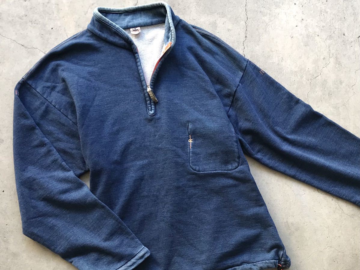 R by 45rpm インディゴ染め 吊り裏毛スウェット カバーオール 3 メンズ