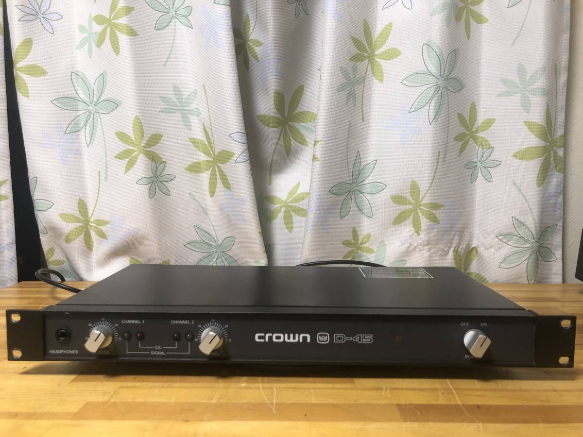 Crown D-45 パワーアンプ 動作品 CROWN D-45 パワーアンプ 動作品