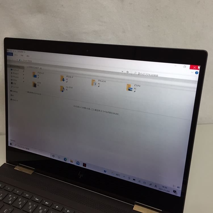 【ジャンク】HP Spectre x360 13 -ae016tu 13.3インチ/Win10Home/Core i7 8550U 1.80GHz/16GB/SSD512GB/ブラック スペクトル ノートPC