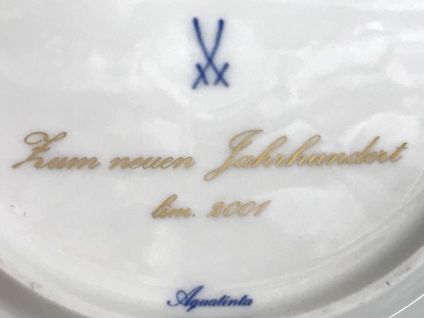 Meissen マイセン イヤープレート 2001年 メモリアルプレート 天使