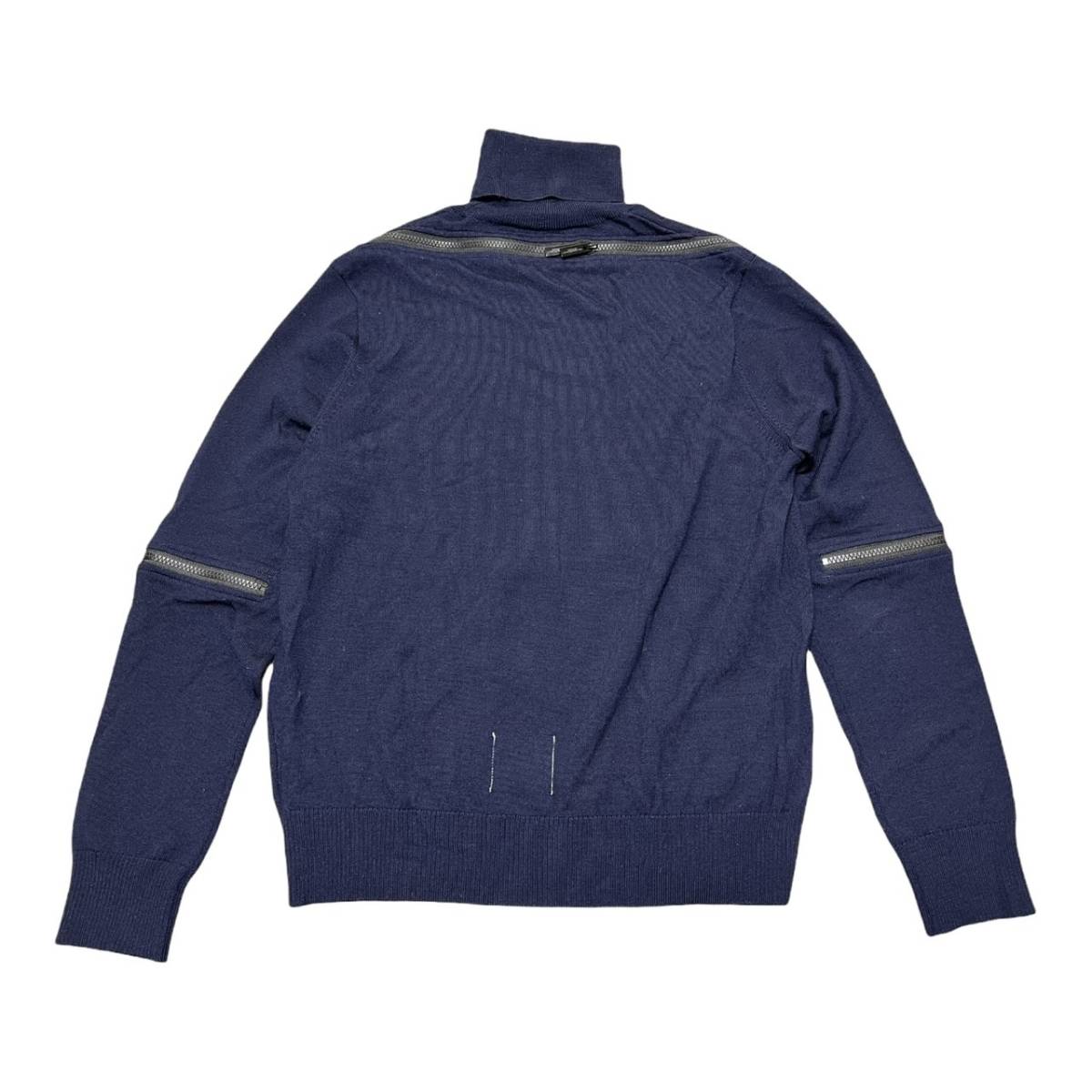311/36）ソロイスト 19AW ZIP タートルニット ネイビー 46  