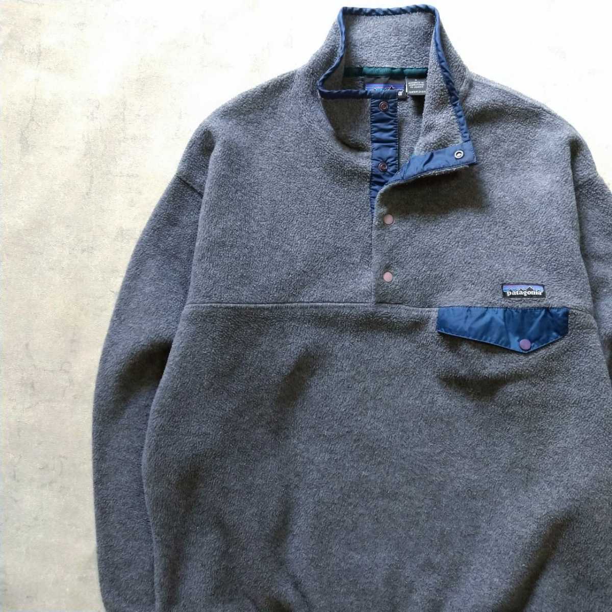 パタゴニア フリース スナップT Patagonia グレー スナップt シンチラ 