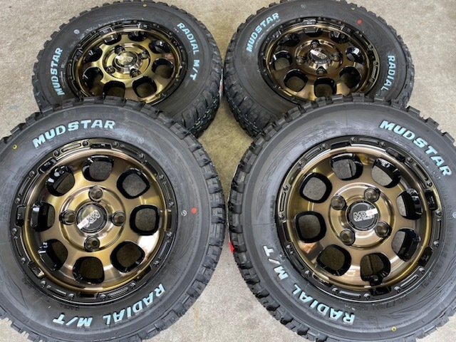 4本セット GRACE マッドクロス グレイス 12X4.00 4/100 43 ブロンズ MUDSTAR radial M/T 145/80R12 80/78N ホワイトレター キャリー 軽トラ