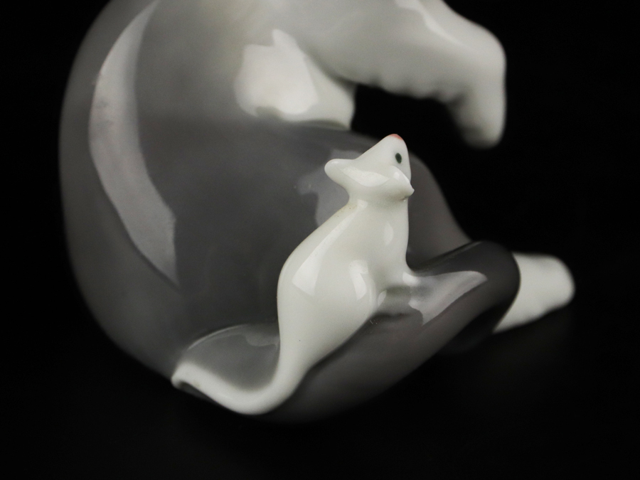LLADRO リヤドロ 5236 驚いた仔猫ちゃん Cat and mouse フィギュリン
