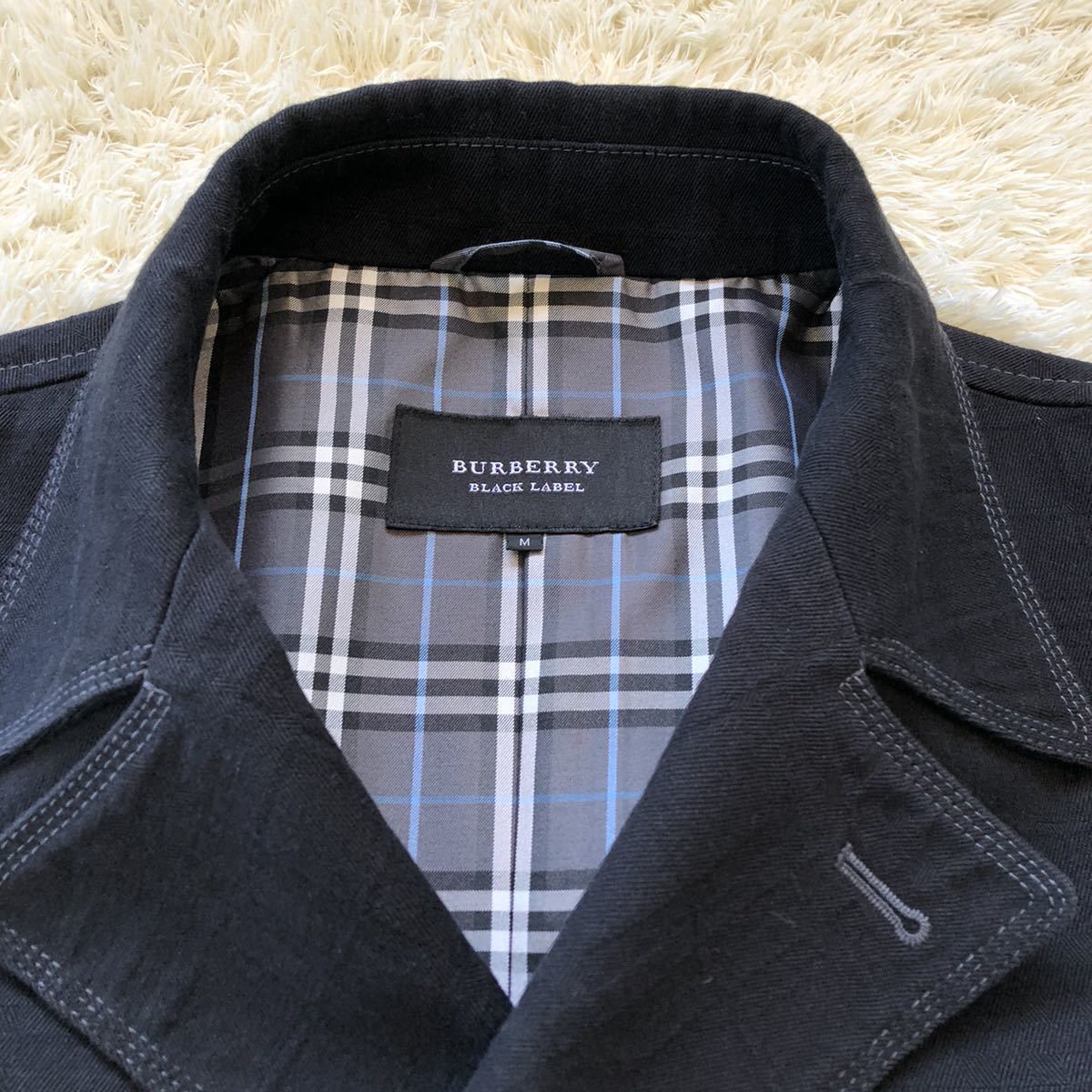 バーバリーブラックレーベル BURBERRY BLACK LABEL Pコート Mサイズ