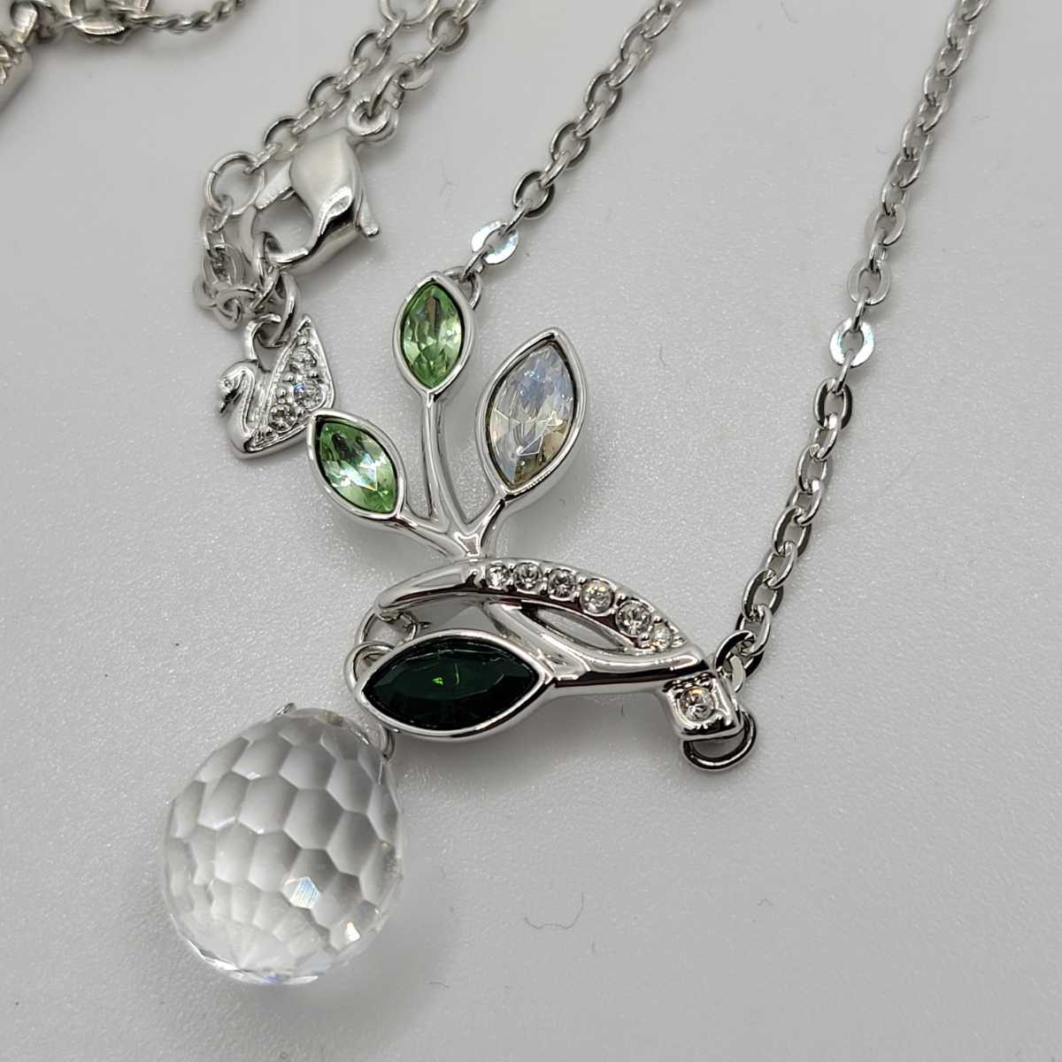 SWAROVSKI　スワロフスキー　ネックレス　シルバーカラー　3点セット_3