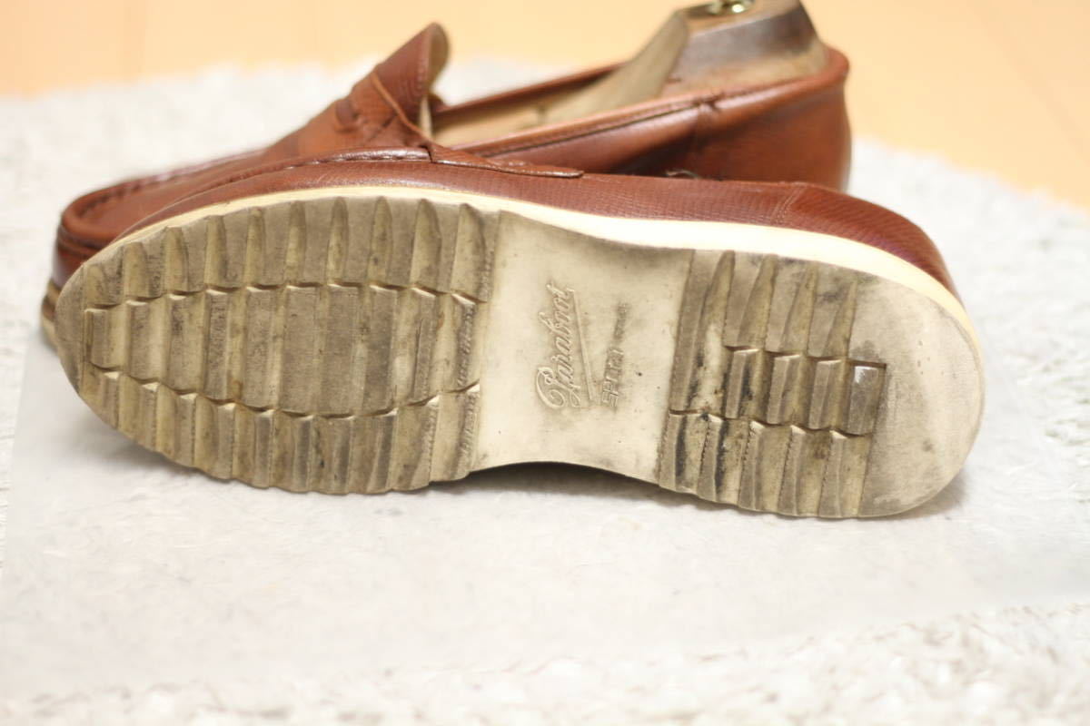 良品/限定】PARABOOT ランス ブラウン ホワイトソール 8(ローファー 
