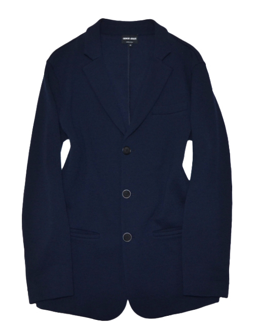 ジョルジオアルマーニジャパン ネイビー GIORGIO ARMANI ジョルジオアルマーニ ストレッチ メンズ ビジネス テーラード ジャケット 48