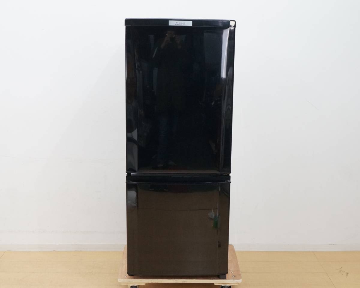 三菱】2ドア 冷凍冷蔵庫 146L MR-P15D-B 2018年 サファイアブラック 霜