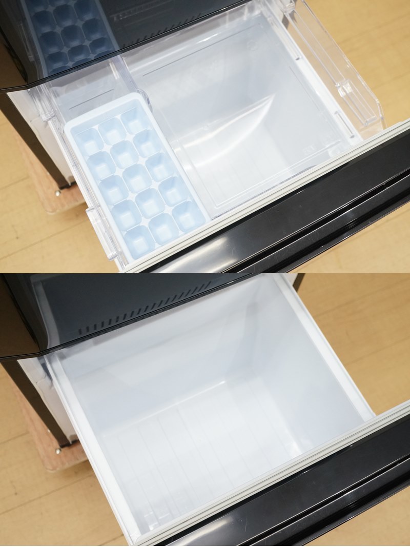 三菱】2ドア 冷凍冷蔵庫 146L MR-P15D-B 2018年 サファイアブラック 霜