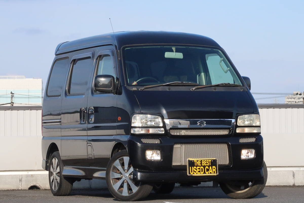 売切/エブリイ/スポーツ/インタークーラー付ターボ/黒の美車/稀少オートステップ付/機関絶好調/4AT/キーレス/Ｔチェーン/予備検査合格済!