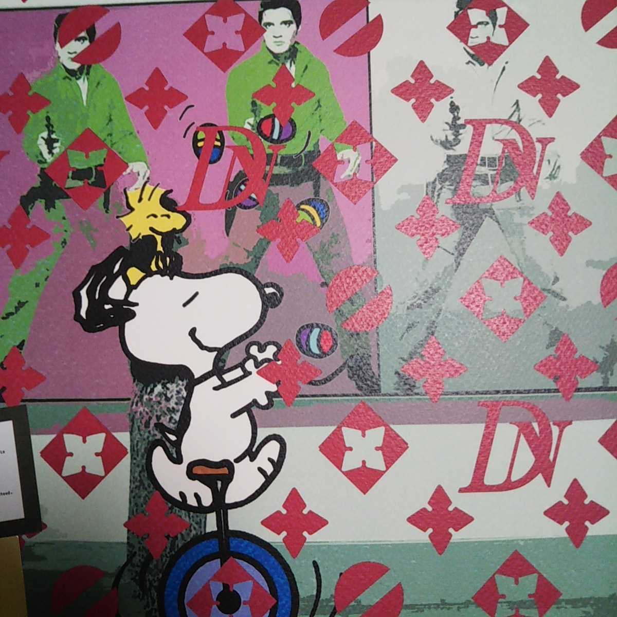 DEATH NYC 世界限定100枚 アートポスター スヌーピー SNOOPY ジャグリング 一輪車 LOUIS VUITTON ルイヴィトン エルビスプレスリー レッド DEATH NYC 世界限定100枚 世界限定100 mm02 激安通販のイーサプライ